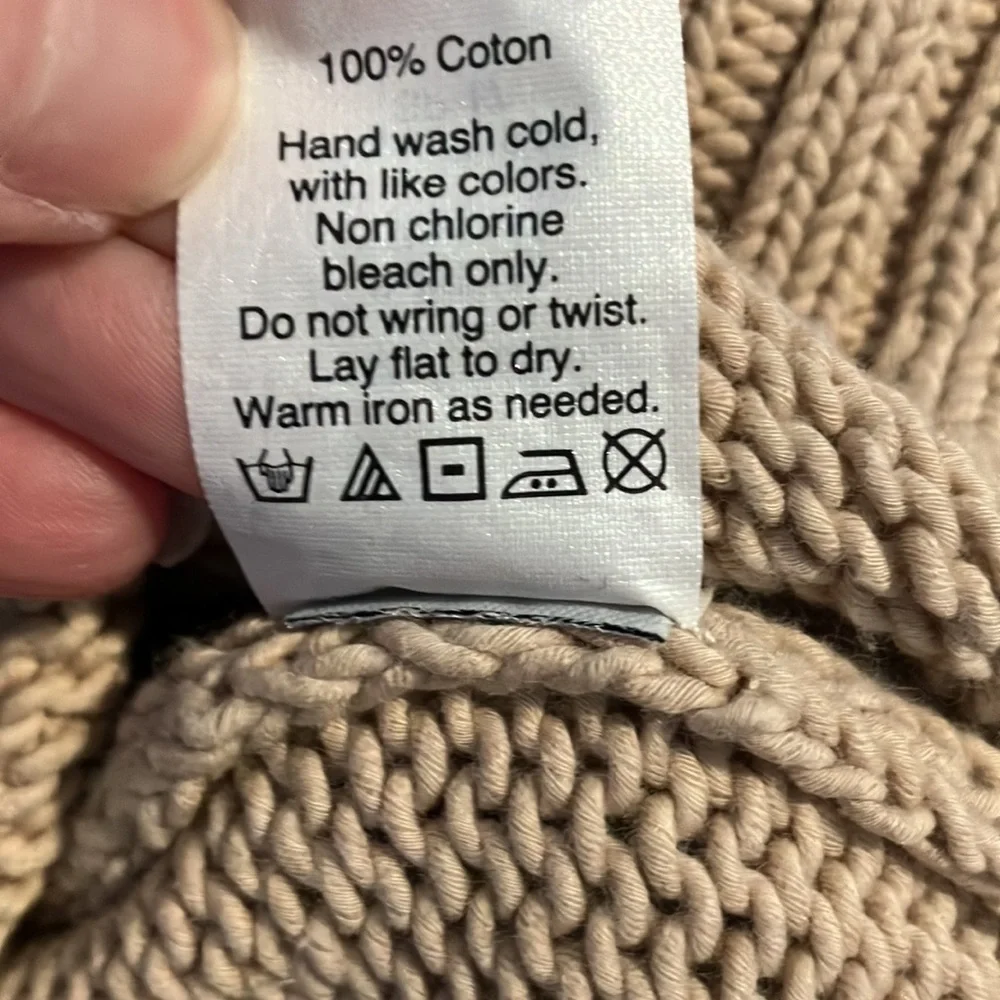 Madewell Blush Pink Pom Pom Tassel Sweater 100% Cotton Size M - Picture 15 of 15